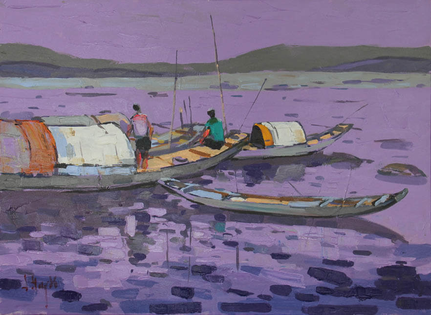 sun set on the sea 60 x80, Vietnam art galleries